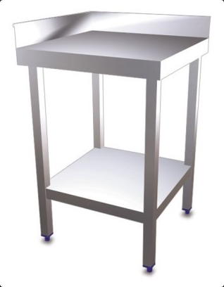Ugaoni demontažni stolovi sa donjim policom PIN..KST.6060-L 600x600x850 mm