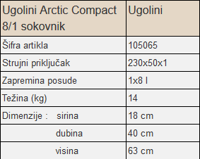 Ugolini Aparat za Limunda Arctic Compact 8/1 sokovnik
