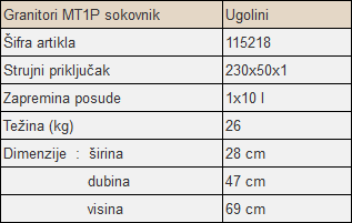 Ugolini Granita MT 1 sokovnik