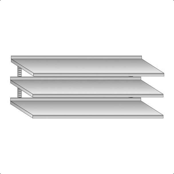 Zidna polica 40’s Series ITALY LINE 1600x400 sa tri sprata