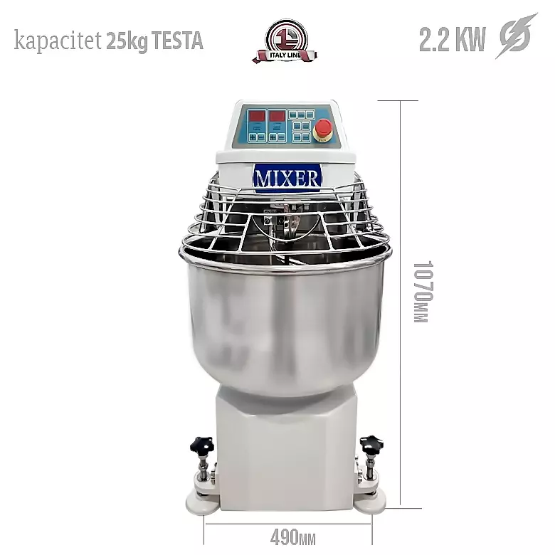 Mikser za testo 25 kg testa Italy Line Mixer 15